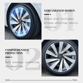 4PCS for New Model Y 2025 Juniper 19in Turbine Style Hubcap Rim Cover Accessories Hub Cap Automobile Wheel Cap for Tesla